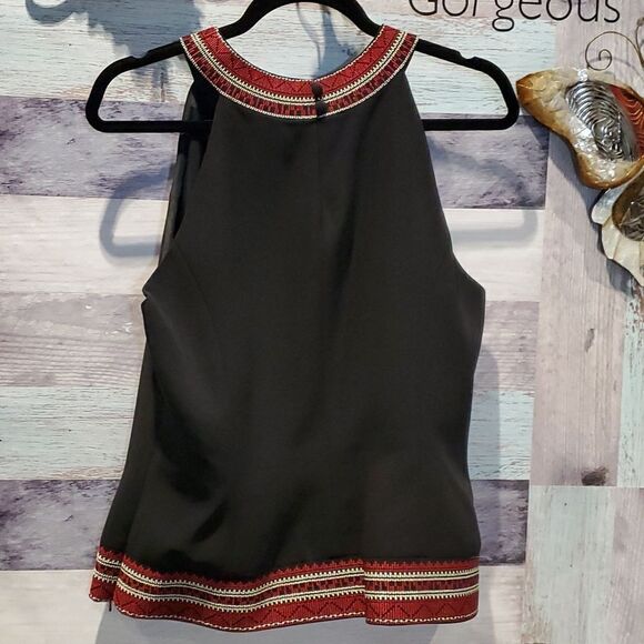 Maggy London Sz 14 Black Sleeveless Shell Blouse Careerwear - Picture 5 of 6